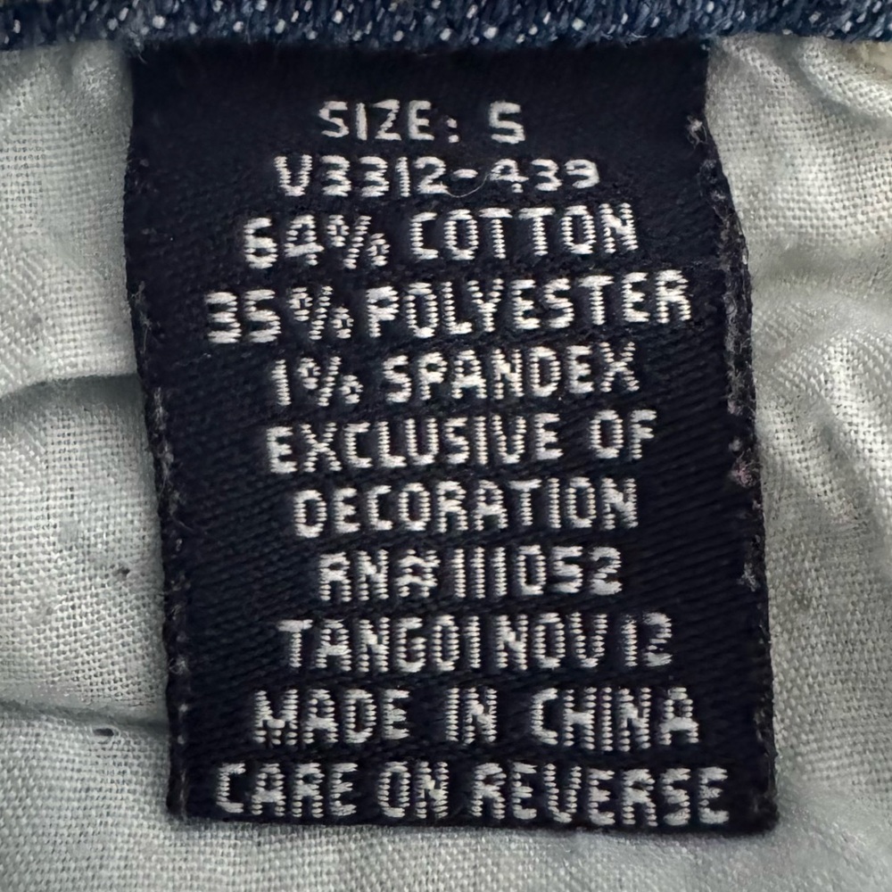 Vanilla Star Blue Denim Jean Shorts With Lace Inserts Size 5 - Picture 4 of 6